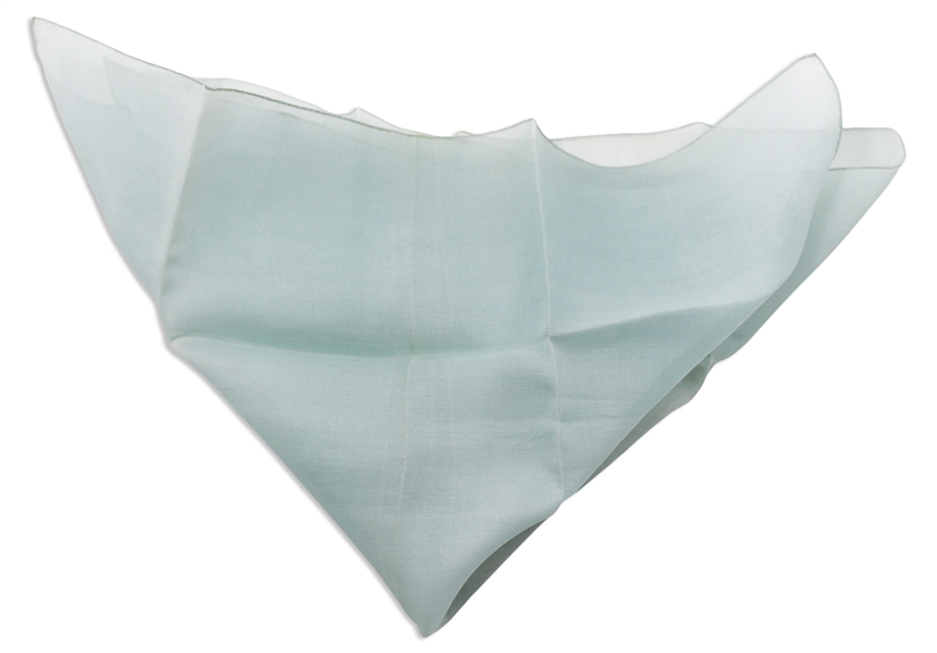 Wallis Simpson, the Duchess of Windsor Owned Handkerchief in Her Signature ''Wallis Blue'' Color